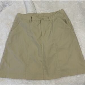 Patagonia Women’s Utility Cargo Pocket Tan Skirt Knee Length Nylon Size 6‎